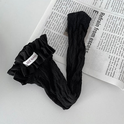 Unterknee-Spitze, 5-Besatzmuster, Farb- und Blumenoptionen, Strümpfe