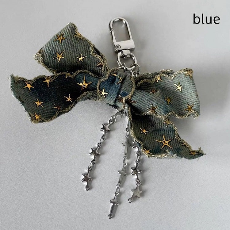 Bowknot Y2K Keychain Black/Silver/Blue/Pink