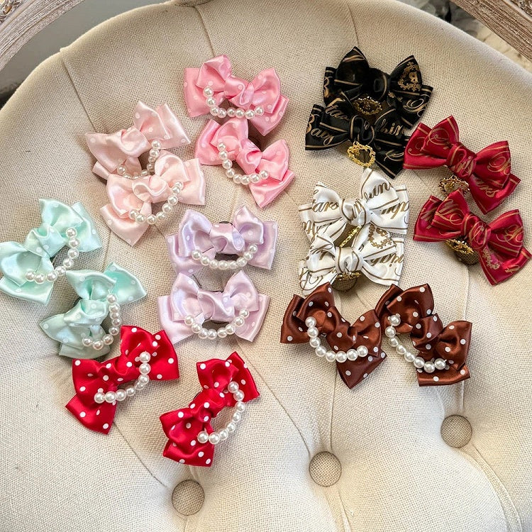 Wrist Cuffs Sweet 3-Piece Gloves Lace Set Bow