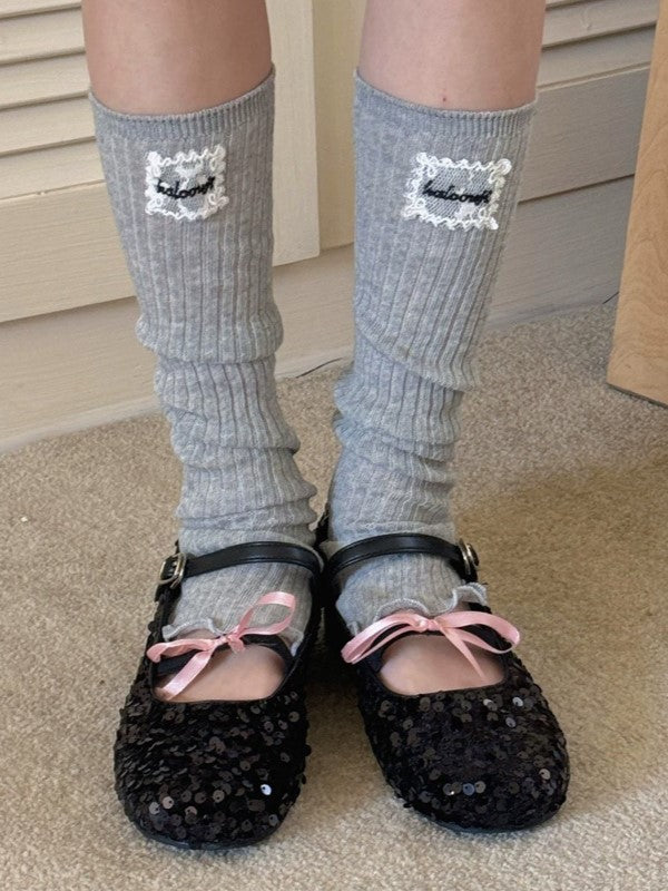Weiße Ärmel Bein Schwarz/Weiß/Rosa/Grün/Grau/Milch