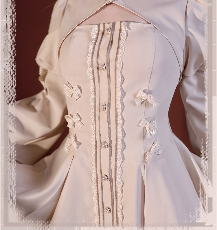 ヨスガノソラ 春日野穹 長袖ワンピースとウサギ耳ケープ ロリータ風コスプレ衣装