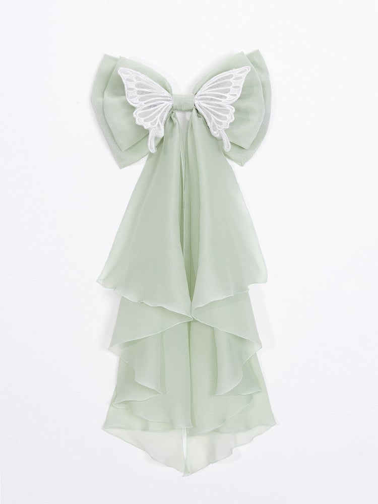 Light Green Butterfly Big Bow Train - Decorated - DevilInspired Exclusive Collection