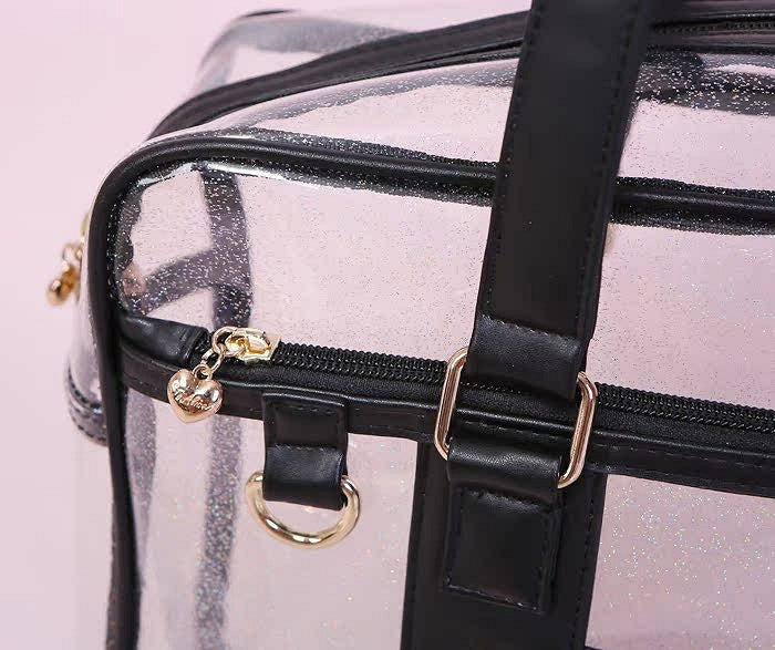 ピンク/ブラック シアー イタ トートバッグ