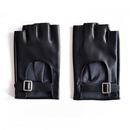 Cyberpunk Buckle Schwarz/Weiß/SchwarzWeiß Fingerhandschuhe