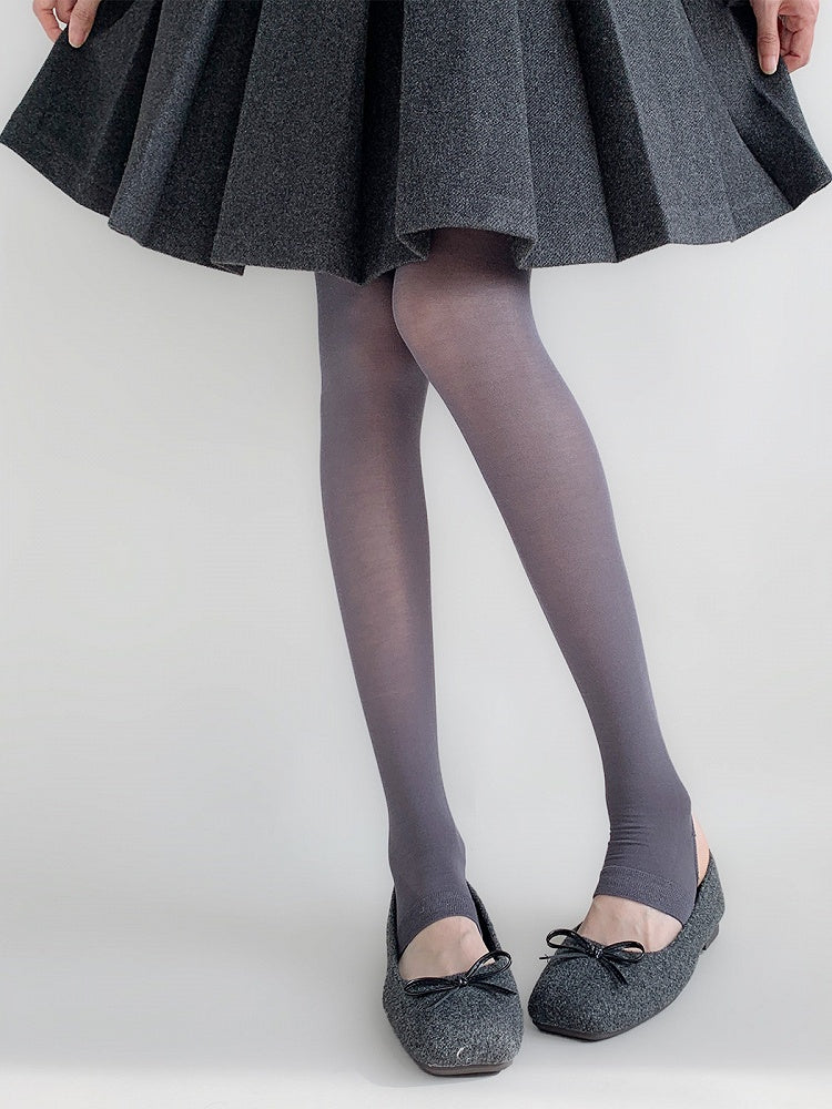 Pantyhose Gray Semi-Sheer Stirrup