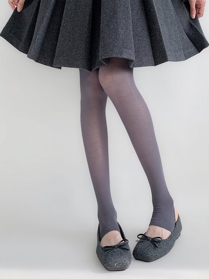 Pantyhose Gray Semi-Sheer Stirrup
