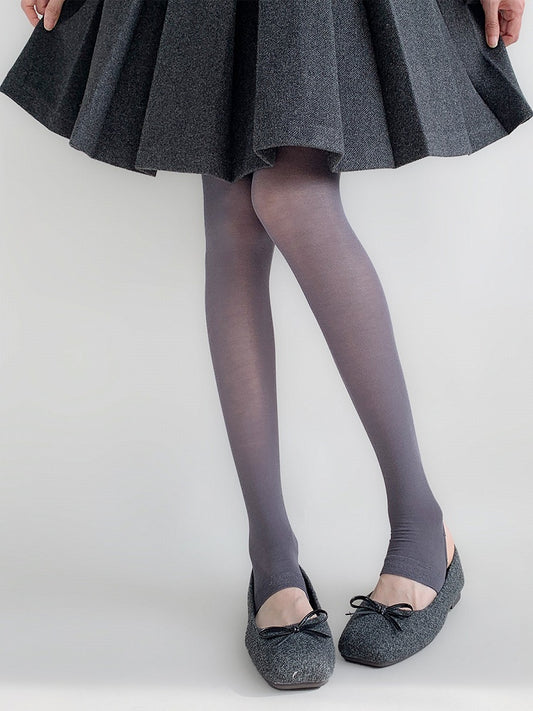 Pantyhose Gray Semi-Sheer Stirrup