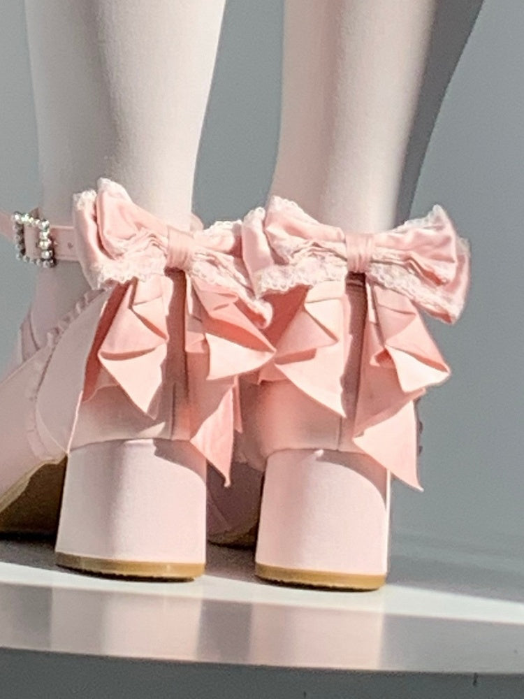 Shoe Clips Options Trimmed Lace Bowknot 4 Color