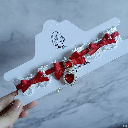 Kei Bowknot Jirai Choker 11 Lace Color Options