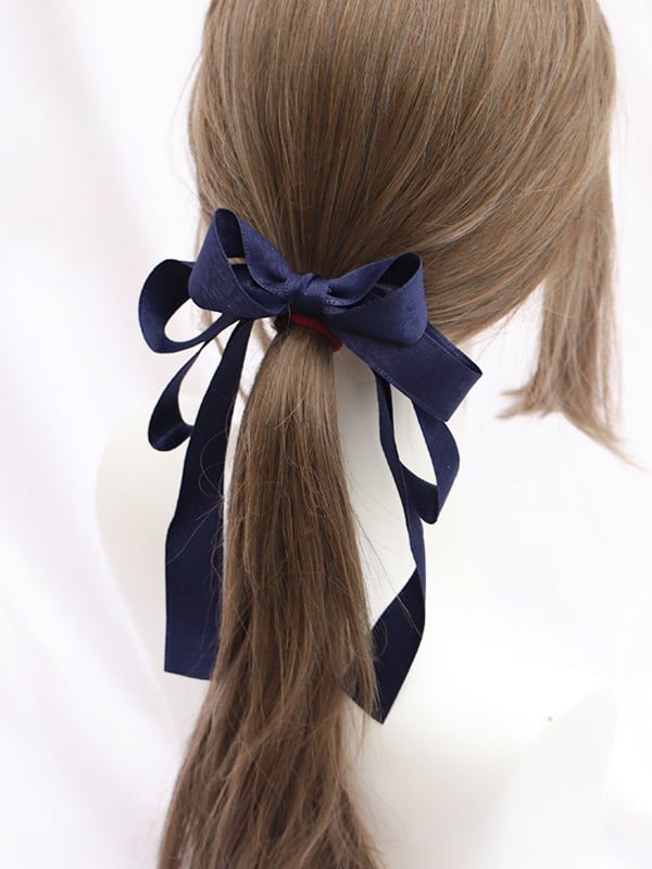 Satin Color Large Tie 11 Hair Lolita Bowknot Options