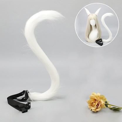 4 Faux Fur Lolita Colors Solid Color Long Kitty Tail