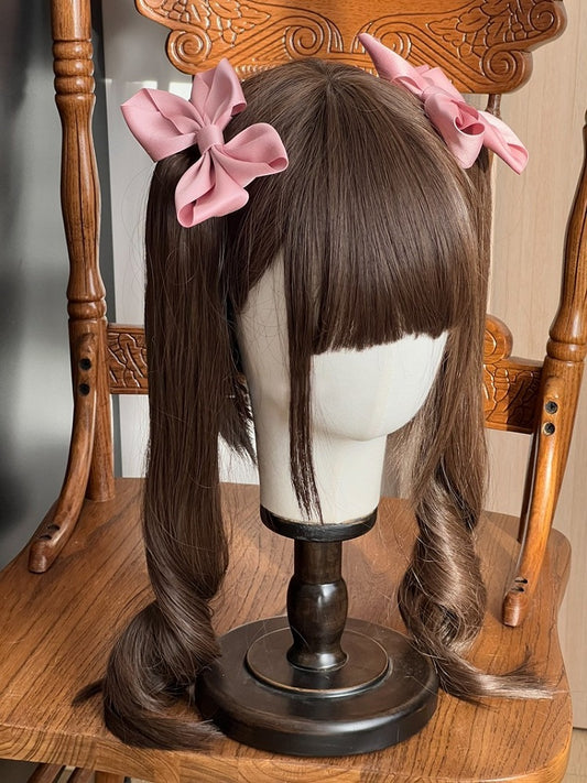 Bow Pink Classic Elegant Lolita Hairclips