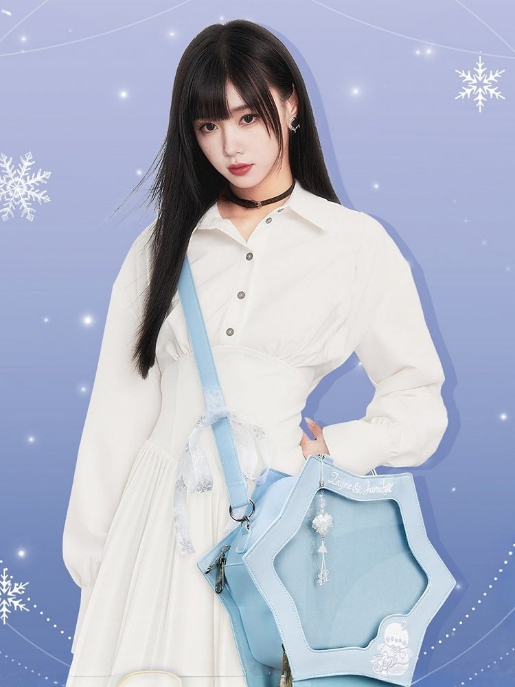 Sac bandoulière transparent Ita Bag Snowflake - thejunco
