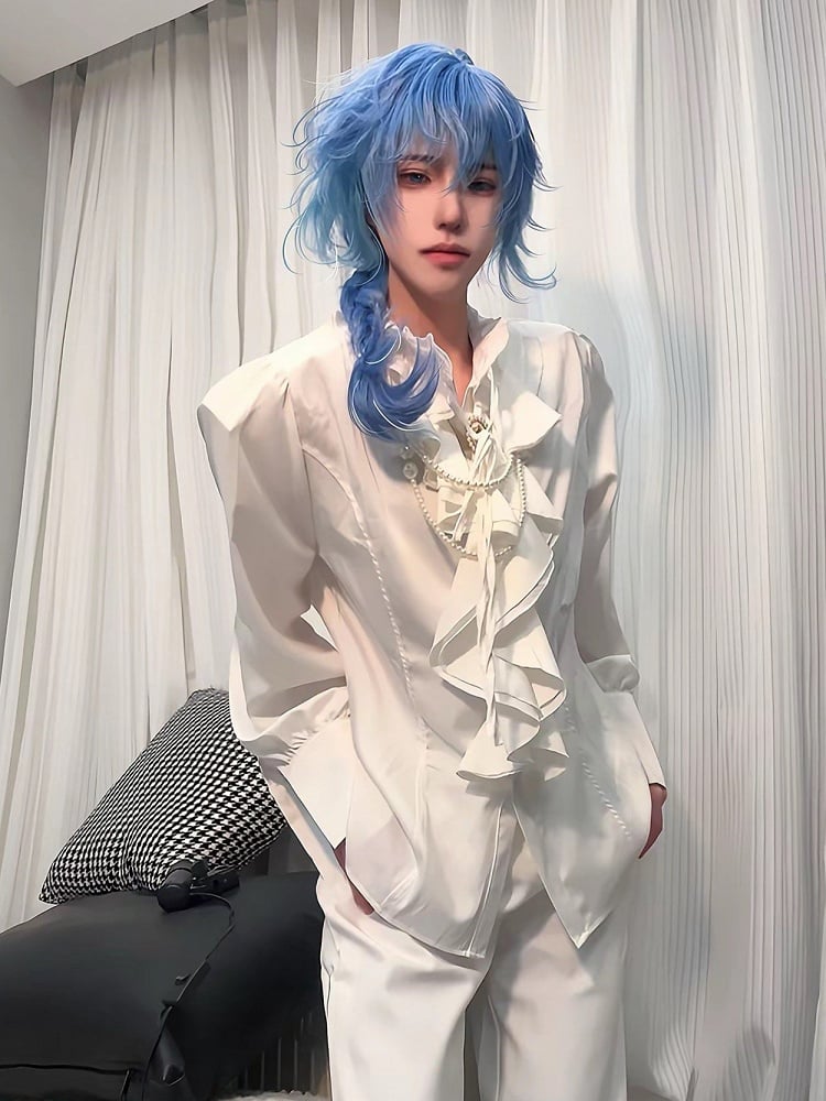 Ouji with White Jabot Blouse Lolita Collar