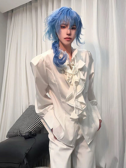 Ouji with White Jabot Blouse Lolita Collar