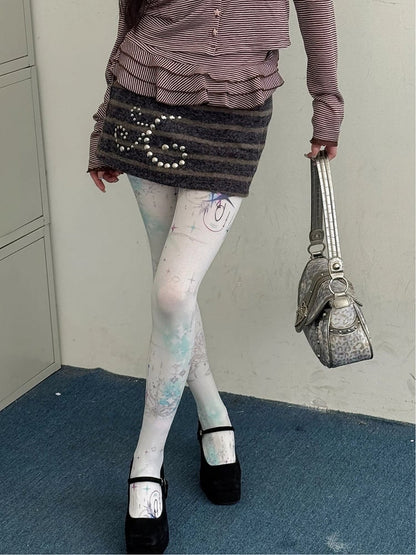 Sky Pantyhose Starry Print
