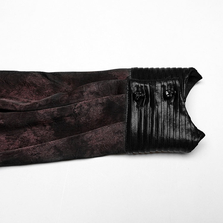 Shirt Black Men's Goth Red