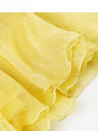 黄色のサマースカート Y2K