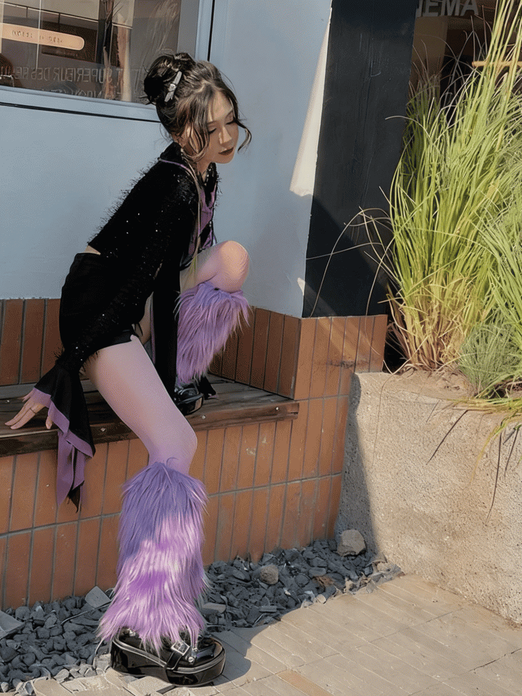 Shaggy Y2K 20CM/30CM/40CM Leg Purple Warmers