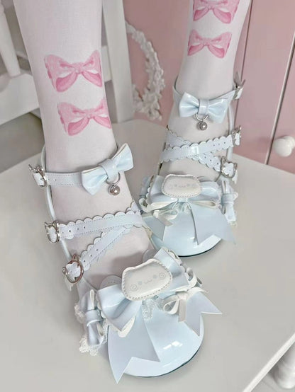 Themed Mary Cute Blue Bow Cat Accents Janes -