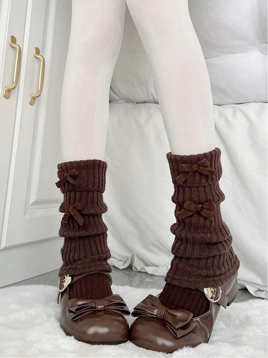 Sweet Coffee Warmers Accents Leg with (Soft Bow Ribbed Style)
