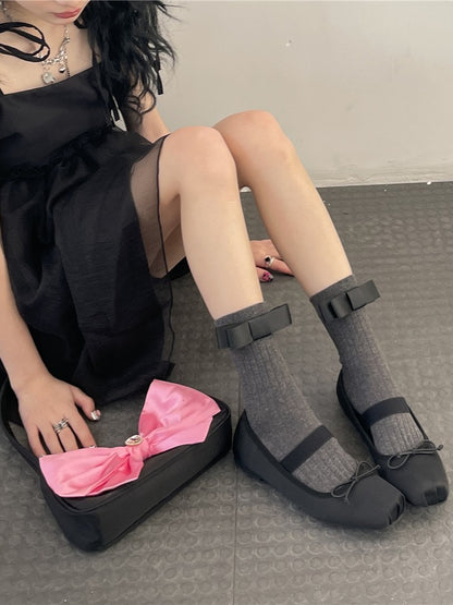 Bowknot Calf Socks Options Details Color 4