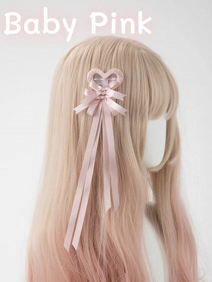 Clip Hair (Single Heart Bow