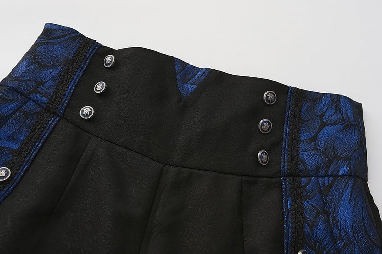 Waist Lolita Shorts Prince and Blue Dark Black Ouji High