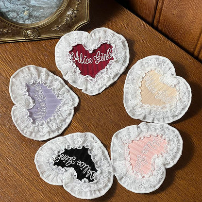 Red Black Purple Heart-shaped Pink Brooch Champagne /