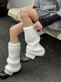 5 Options Fluffy Leg Color Warmers Over-the-Knee