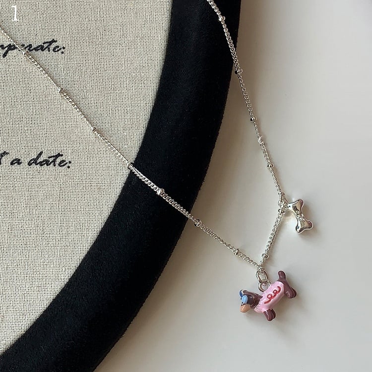 Necklace/Bracelet Options Puppy 3 Decorated Bittersweet Y2K