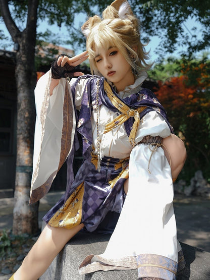 White Ouji Lolita Bell-Sleeve Blouse - Neoludwig