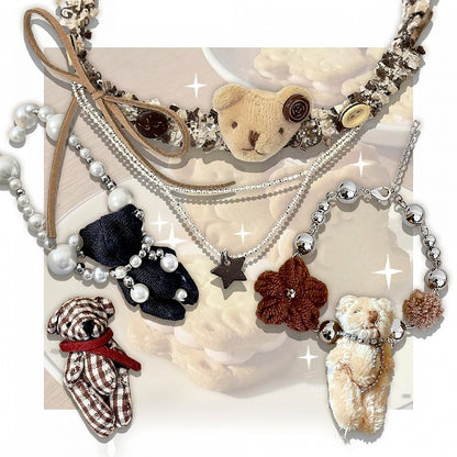Teddybär Plüsch Halskette/Ring/Armband