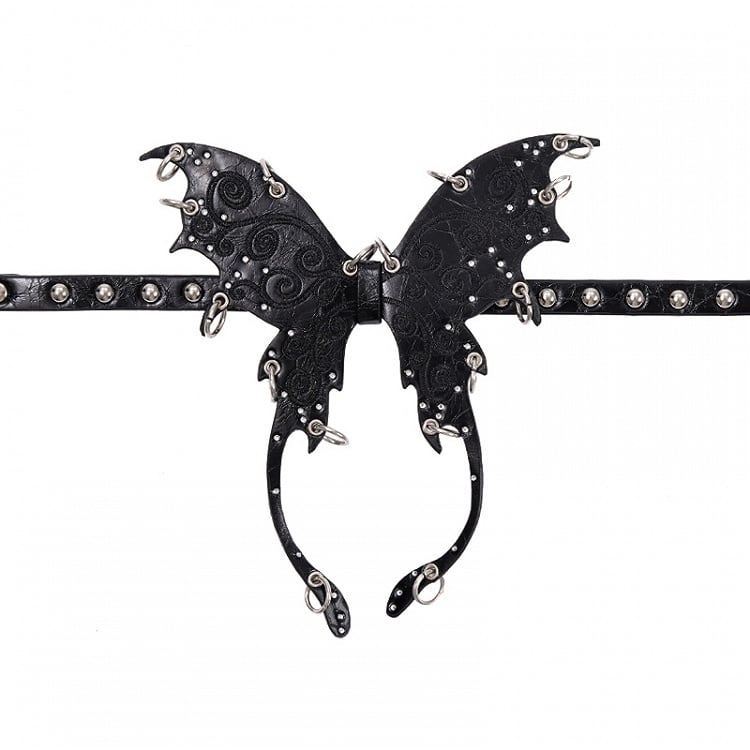 Punk Schwarz/Silber Schmetterling Choker