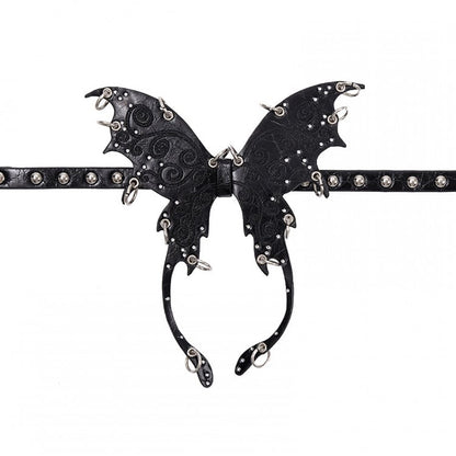 Punk Schwarz/Silber Schmetterling Choker