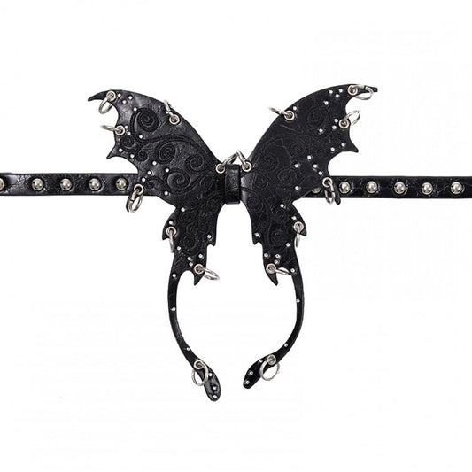 Punk Schwarz/Silber Schmetterling Choker
