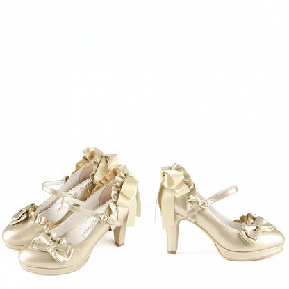 - PU-Schleife oben hoch bei Hime Golden Heels Lolita