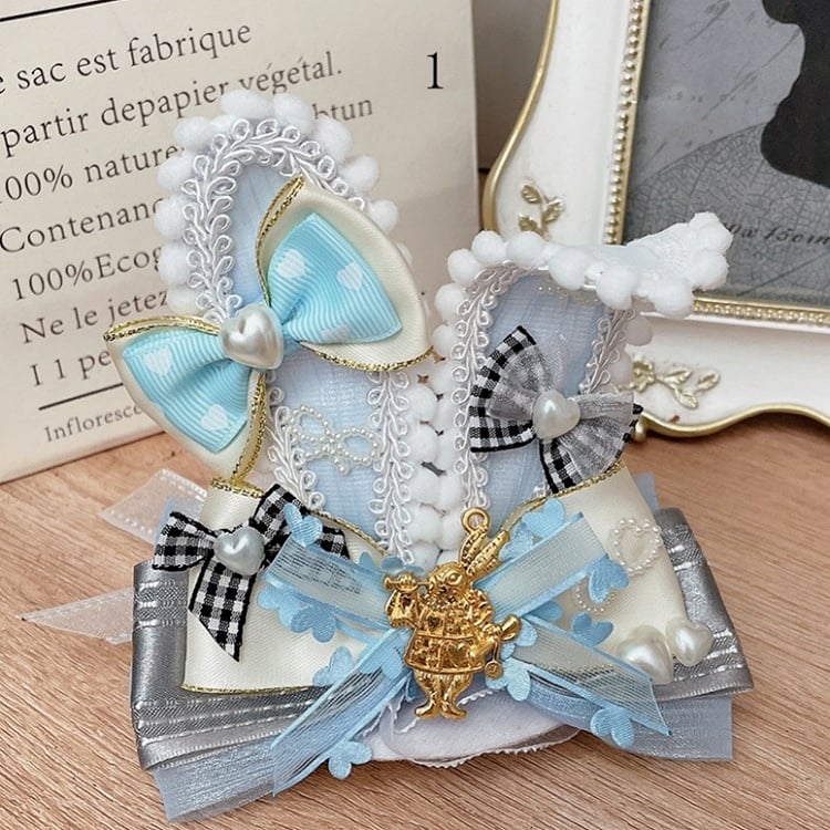 Wonderland Hat Vibes Options in Details Ears Bunny Alice 6 Mini Bowknot Alice