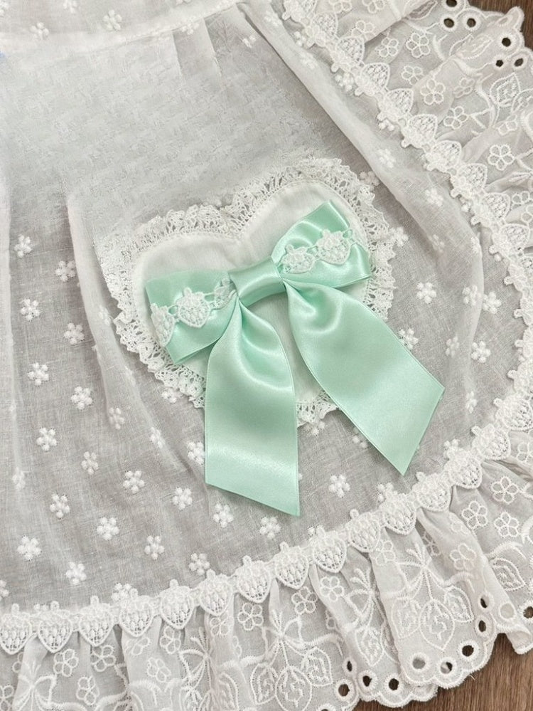 6つのオプションの蝶結びカラーブローチデザインイチゴ