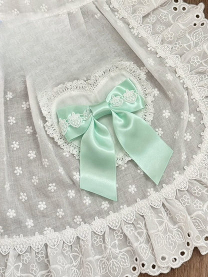 6つのオプションの蝶結びカラーブローチデザインイチゴ