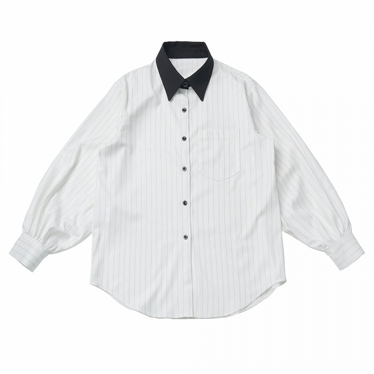 Striped White Oversized Everyday Effortless Shirt Style -