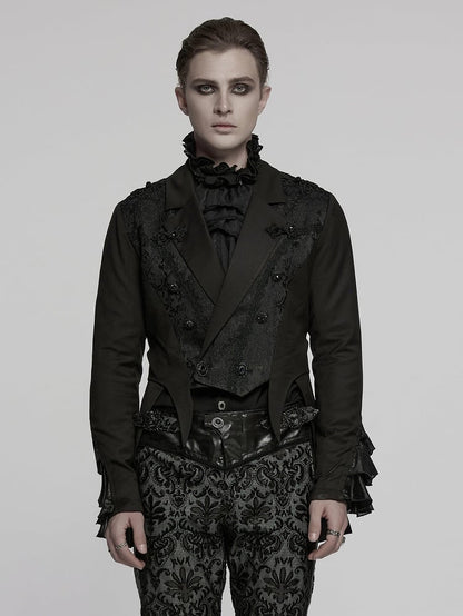 Goth Coat Gorgeous Dress Black Men's