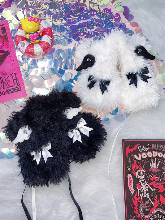 黒/白クマ耳デザイン 自来也 ヘアバンド