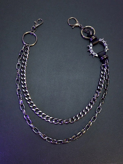 + チェーンベルトのディテール ブラックウエストスター