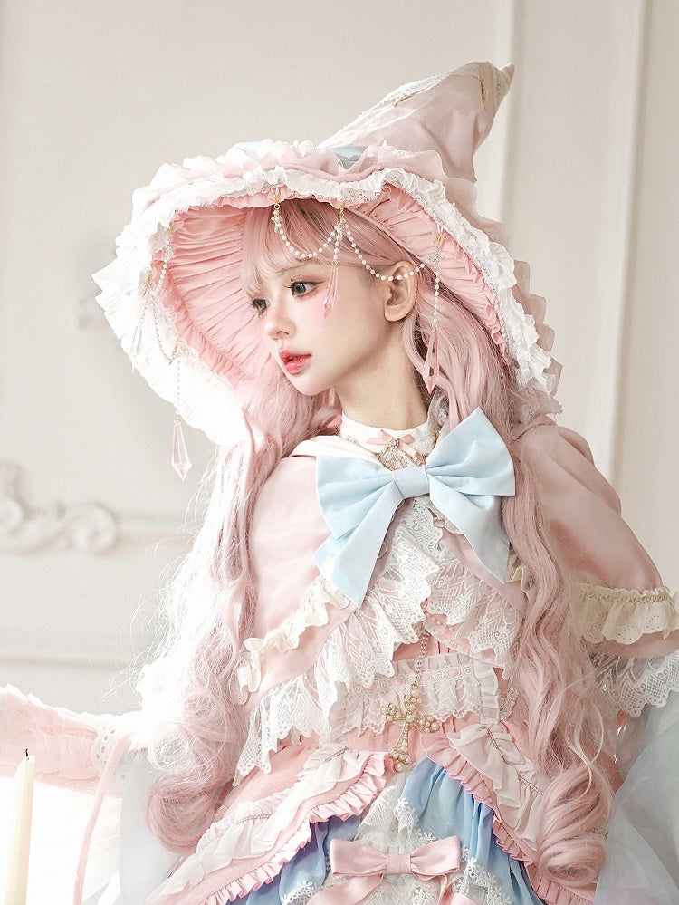 ピンクの人工クリスタルチャームビーズチェーンアクセサリー