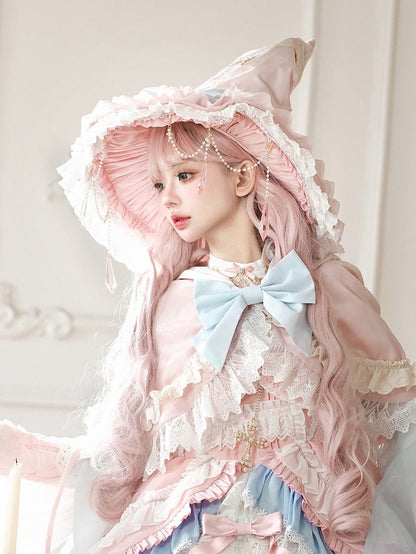 ピンクの人工クリスタルチャームビーズチェーンアクセサリー