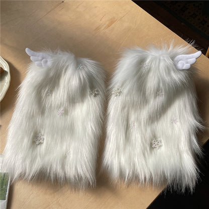 Faux 3 Wing Color Options Warmers Decoration Fur Leg
