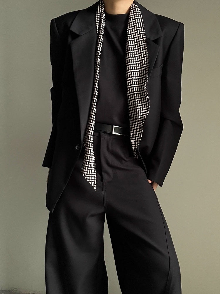 Wide-leg Black Style Pants Princely