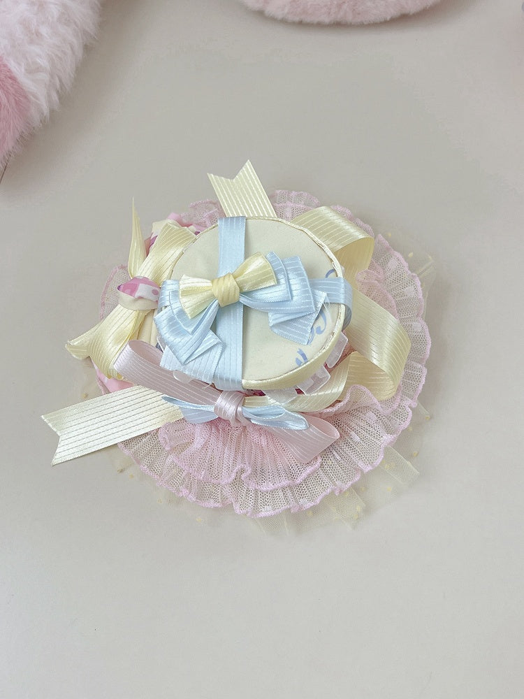 Yellow Mini / Sweet Bows Pink Hat Decorated