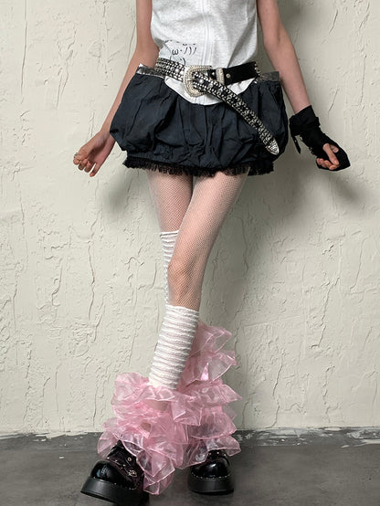 White Rhinestone Tights Y2K Fishnet Decorated Design